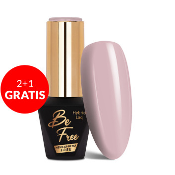 2+1gratis Lakier hybrydowy MollyLac BeFree Elegance Classic nude HEMA/Di-HEMA Free 10g Nr 3