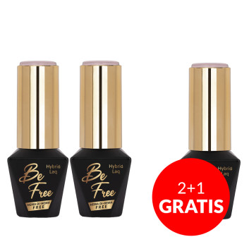 2+1gratis Lakier hybrydowy MollyLac BeFree Elegance Classic nude HEMA/Di-HEMA Free 10g Nr 3