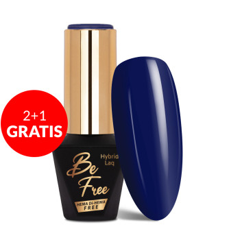 2+1gratis Lakier hybrydowy MollyLac BeFree Elegance Deep night HEMA/Di-HEMA Free 10g Nr 8