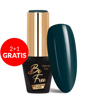 2+1gratis Lakier hybrydowy MollyLac BeFree Elegance Deep green glass HEMA/Di-HEMA Free 10g Nr 9