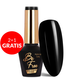 2+1gratis Lakier hybrydowy MollyLac BeFree Elegance Classy black HEMA/Di-HEMA Free 10g Nr 10