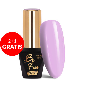 2+1gratis Lakier hybrydowy MollyLac BeFree Pastels Violet flower HEMA/Di-HEMA Free 10g Nr 17