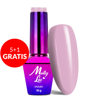 5+1gratis Lakier hybrydowy MollyLac Glamour Women Sweet Dreams 10g Nr 4