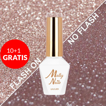 10+1gratis Lakier hybrydowy Molly Nails Duo Flashing Lights Metamorphosis HEMA/Di-HEMA Free 8g Nr 607