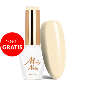 10+1gratis Lakier hybrydowy Molly Nails Glamour Women Lucky Jade Stone HEMA/Di-HEMA Free 8g Nr 1