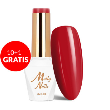 10+1gratis Lakier hybrydowy Molly Nails Glamour Women Ferrari HEMA/Di-HEMA Free 8g Nr 7