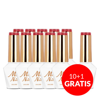 10+1gratis Lakier hybrydowy Molly Nails Glamour Women Ferrari HEMA/Di-HEMA Free 8g Nr 7