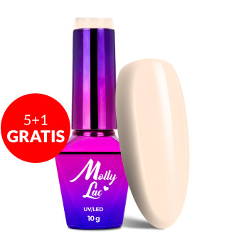 5+1gratis Lakier hybrydowy MollyLac Wedding Yes, I Do I Love Creamy 10g Nr 27