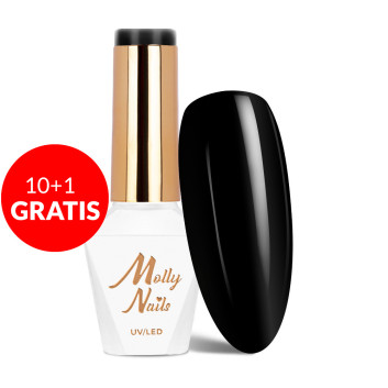 10+1gratis Lakier hybrydowy Molly Nails Elite Women Heartbreaker HEMA/Di-HEMA Free 8g Nr 47