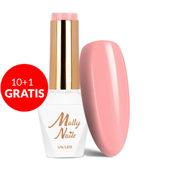 10+1gratis Lakier hybrydowy Molly Nails Wedding Yes, I Do Sweet Princess HEMA/Di-HEMA Free 8g Nr 25