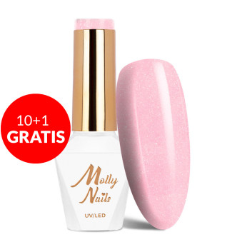 10+1gratis Lakier hybrydowy Molly Nails Wedding Yes, I Do Delicate Princess HEMA/Di-HEMA Free 8g Nr 24