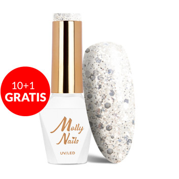 10+1gratis Lakier hybrydowy Molly Nails Queens Of Life Brilliant HEMA/Di-HEMA Free 8g Nr 30