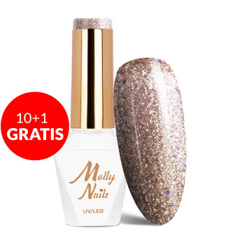 10+1gratis Lakier hybrydowy Molly Nails Queens Of Life High Fashion HEMA/Di-HEMA Free 8g Nr 35