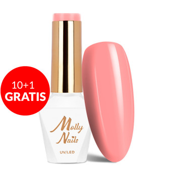 10+1gratis Lakier hybrydowy Molly Nails Inspired by you Lolita HEMA/Di-HEMA Free 8g Nr 50