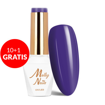 10+1gratis Lakier hybrydowy Molly Nails Inspired by you Pretty Woman HEMA/Di-HEMA Free 8g Nr 58