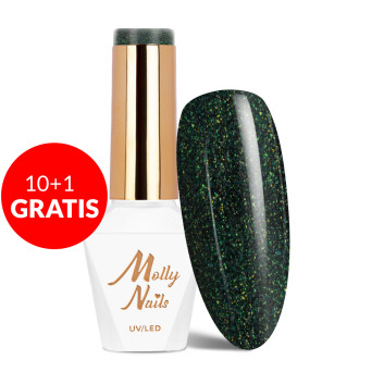 10+1gratis Lakier hybrydowy Molly Nails Story Time Supernatural HEMA/Di-HEMA Free 8g Nr 622