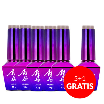 5+1gratis Lakier hybrydowy MollyLac Delicate Woman Cappuccino 10g Nr 62