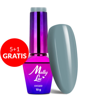 5+1gratis Lakier hybrydowy MollyLac Pure Nature Glacier 10g Nr 102