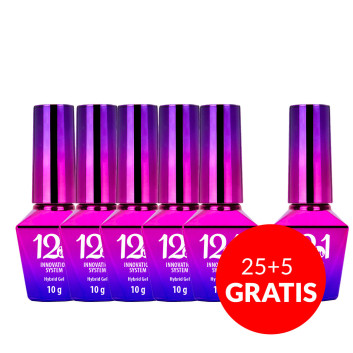 25+5gratis Baza 12in1 Innovation Hybrid Gel MollyLac Candy Pink 10g