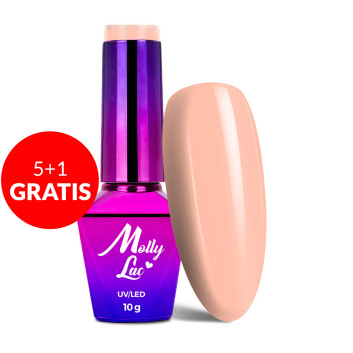 5+1gratis Lakier hybrydowy MollyLac Yoghurt Sweet Eclair 10g Nr 127