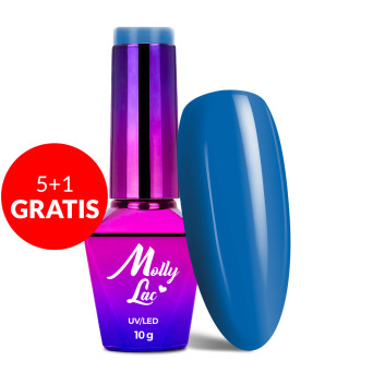 5+1gratis Lakier hybrydowy MollyLac Bubble Tea Elixir 10g Nr 137