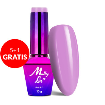 5+1gratis Lakier hybrydowy MollyLac Flamingo Dusty Pink 10g Nr 140