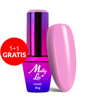 5+1gratis Lakier hybrydowy MollyLac Flamingo Florale 10g Nr 141