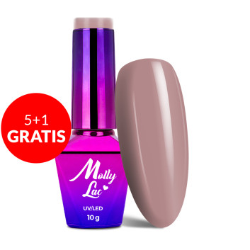 5+1gratis Lakier hybrydowy MollyLac Sensual Naomi 10g Nr 203