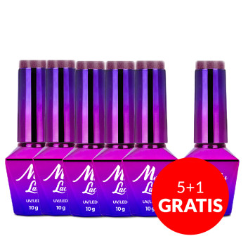 5+1gratis Lakier hybrydowy MollyLac Glowing Time Complicated 10g Nr 236