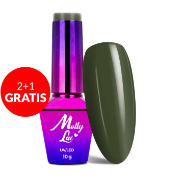 2+1gratis Lakier hybrydowy MollyLac Pure Nature Wild Forest 10g Nr 108