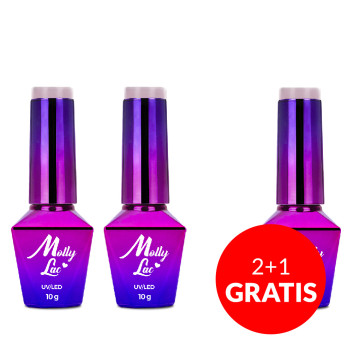 2+1gratis Lakier hybrydowy MollyLac Obsession rich lilac 10g nr 212