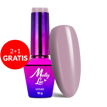 2+1gratis Lakier hybrydowy MollyLac Obsession rich lilac 10g nr 212