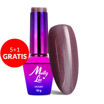 5+1gratis Lakier hybrydowy MollyLac Bling it on! Icone 10g Nr 505