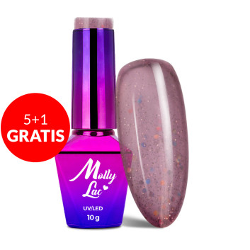 5+1gratis Lakier hybrydowy MollyLac Bling it on! Shinemazing 10g Nr 508