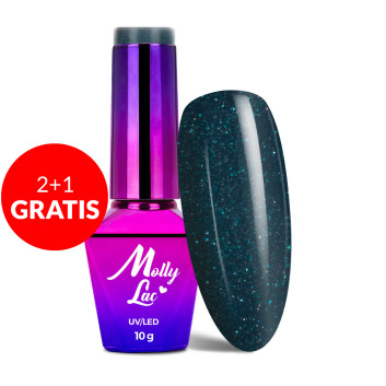 2+1gratis Lakier hybrydowy MollyLac Bling it on! Mirage 10g Nr 507