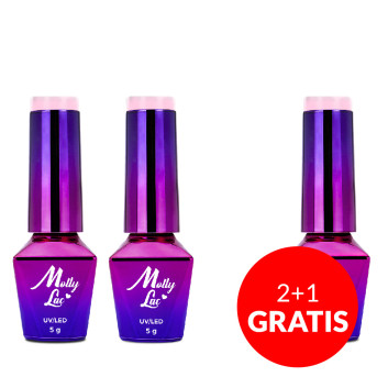 2+1gratis Lakier Hybrydowy Molly Lac - Glamour Women - Girlish Roses  5g Nr 2