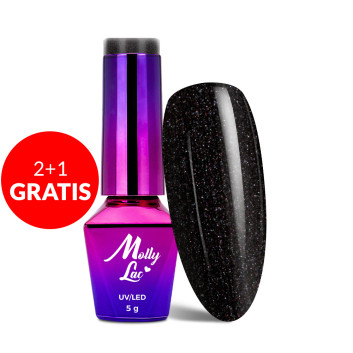 2+1gratis Lakier hybrydowy MollyLac Elite Women Night Princess 5g Nr 46