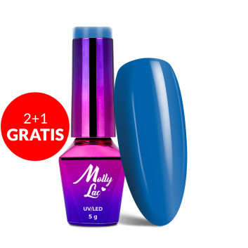 2+1gratis Lakier hybrydowy MollyLac Bubble Tea Elixir 5g Nr 137