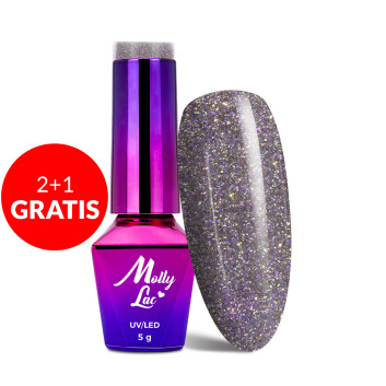 2+1gratis Lakier hybrydowy MollyLac Sensual Florence 5g Nr 206