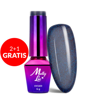 2+1gratis LAKIER HYBRYDOWY MOLLY LAC OBSESSION DEEP GALAXY 5g NR 218