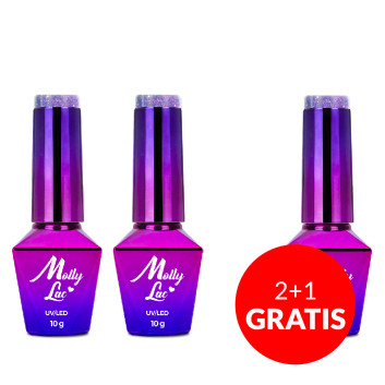 2+1gratis Lakier hybrydowy MollyLac Winter Crystalize Forever Young 5 g Nr 225