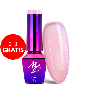 2+1gratis Lakier hybrydowy MollyLac Mermaid Whispers Siren Lips 5g Nr 594