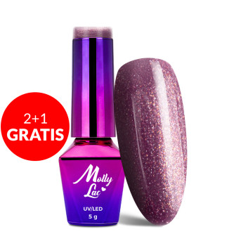 2+1gratis Lakier hybrydowy MollyLac Nailmatic Treasure Pride 5g Nr 323