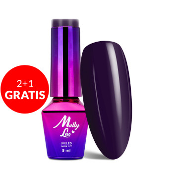 2+1gratis Lakier hybrydowy MollyLac Fashion outfit Subculture 5ml Nr 340