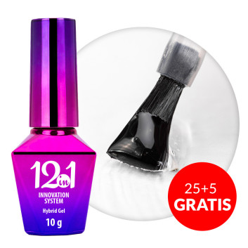 25+5gratis Baza 12in1 Innovation Hybrid Gel - MollyLac Transparent 10g