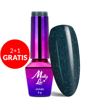 2+1gratis Lakier hybrydowy MollyLac Bling it on! Mirage 5g Nr 507