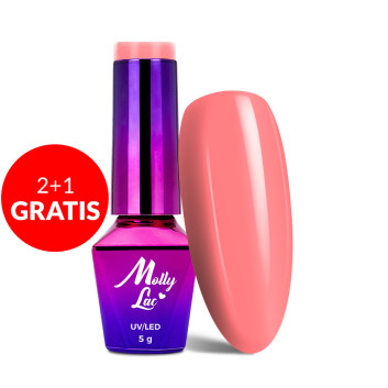 2+1gratis Lakier hybrydowy MollyLac I'm the Nudelover Celebrity 5g Nr 520