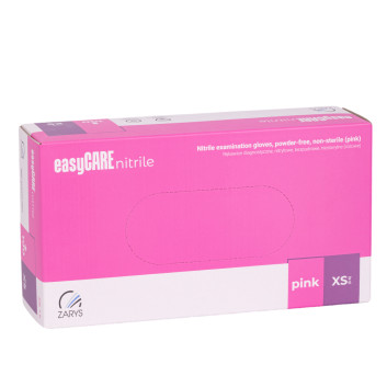 Rękawiczki jednorazowe nitrylowe diagnostyczne i ochronne Easycare nitrile Pink rozmiar XS różowe 100 szt