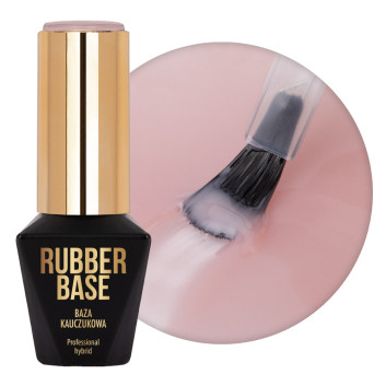 Baza kauczukowa do lakierów hybrydowych Rubber Base Molly Nails Creme de Nude 10g