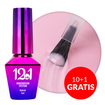 10+1gratis Baza 12in1 Innovation Hybrid Gel - MollyLac Candy Pink 10g